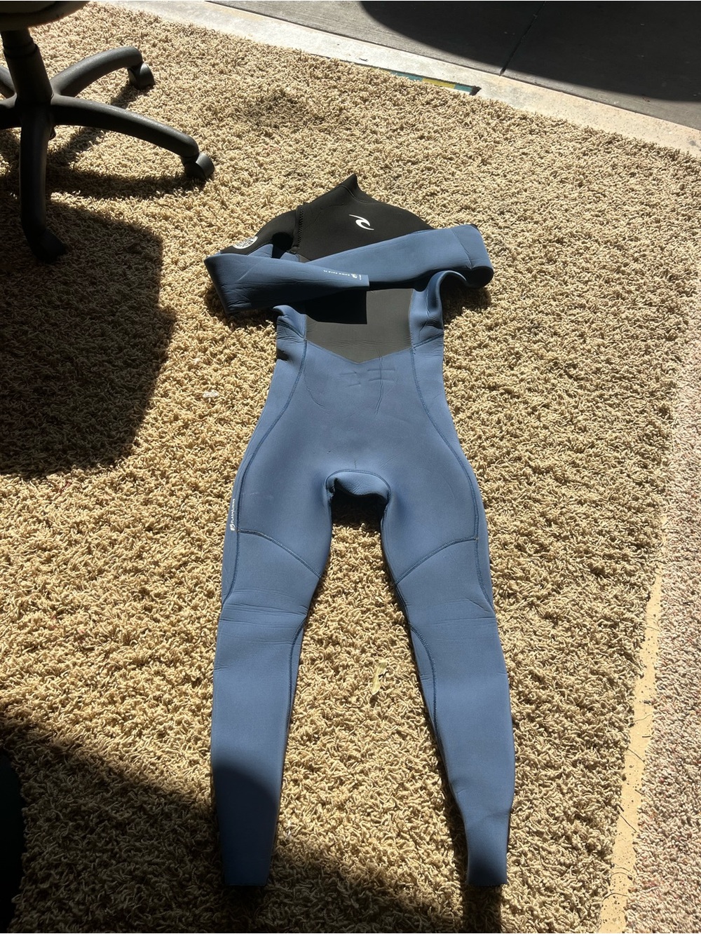 Rip Curl Men's Blue and Black Long John Wetsuit